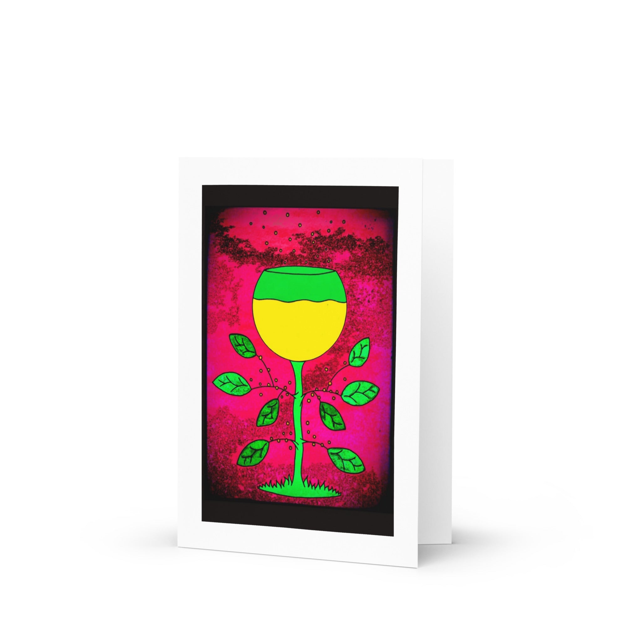 Glass of vine 2 Greeting card