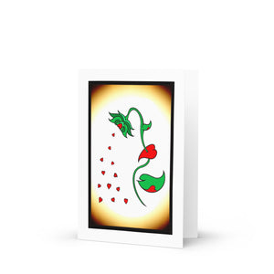 Sewing Seeds green/red  Greeting card