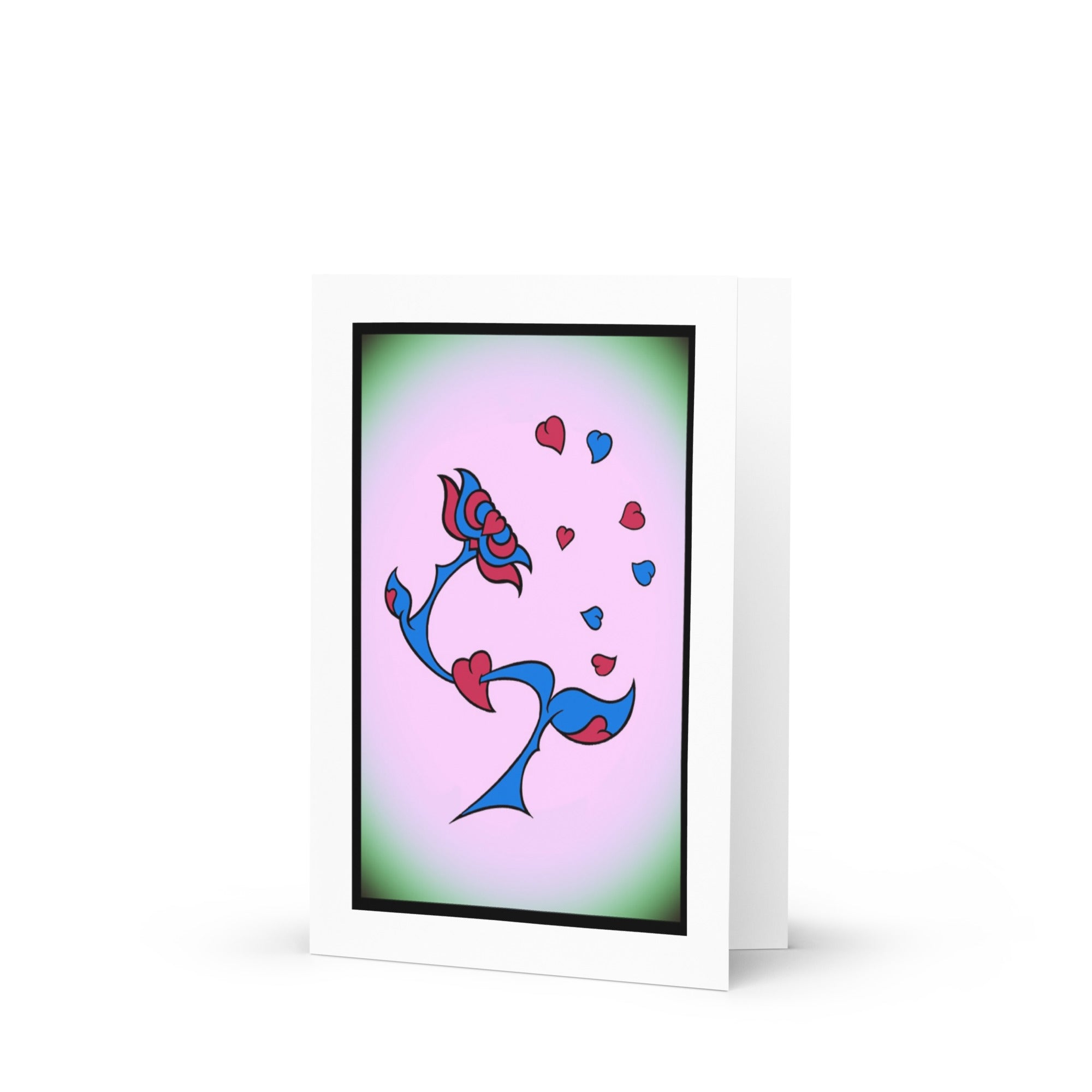 The Juggler pink/blue2 Greeting card