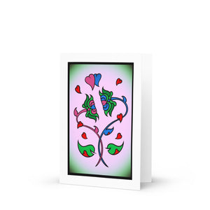 Face to Face pink/blue2 Greeting card