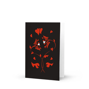 Face to Face black/red Greeting card
