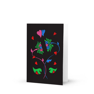 Face to Face pink/blue2 Greeting card