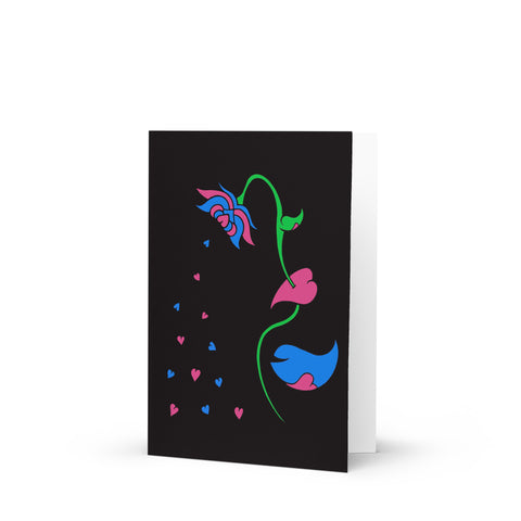 Sewing Seeds pink/blue Greeting card