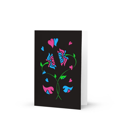 Face to Face pink/blue Greeting card