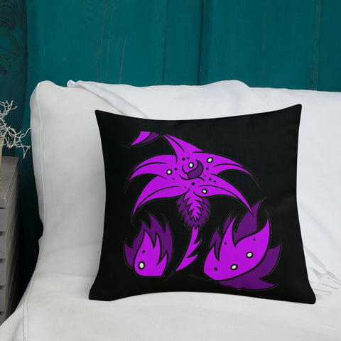 FLWR 7 pink/purple/black Premium Pillow