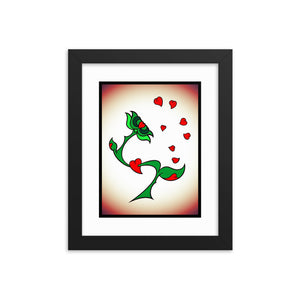 The Juggler green/red Framed print