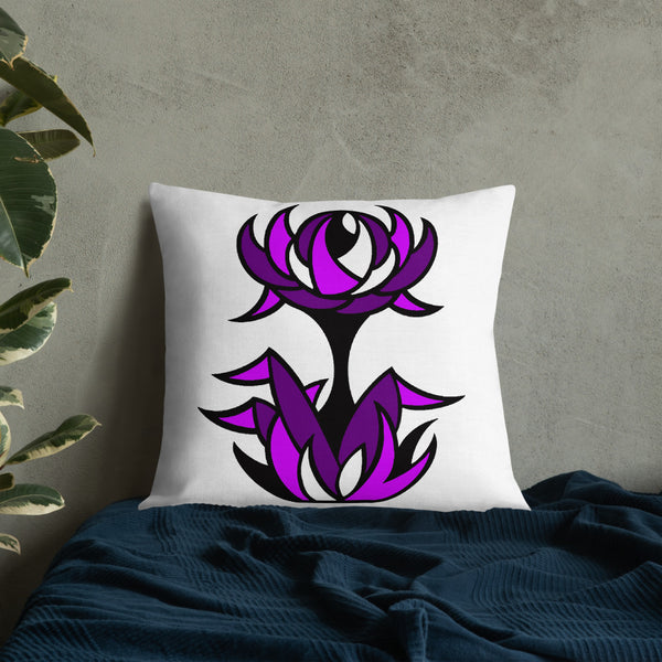 FLWR 21 pink/purple Premium Pillow