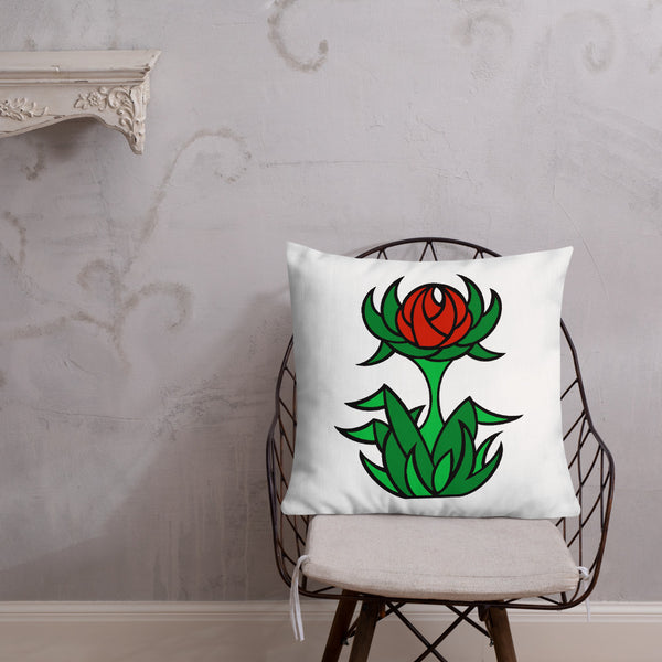 FLWR 21 red/green Premium Pillow