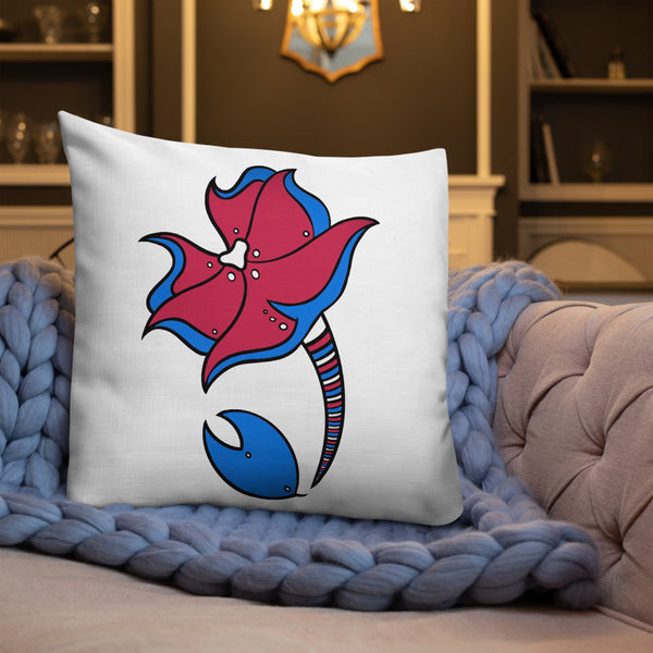 FLWR 4 pink/blue Premium Pillow