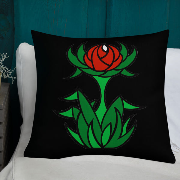 FLWR 21 red/green/black Premium Pillow