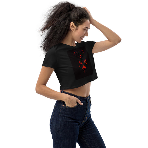 Hand in Hand black/red Organic Crop Top