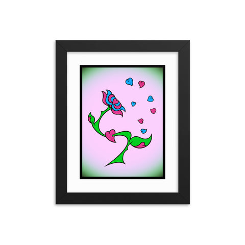 The Juggler pink/blue Framed print