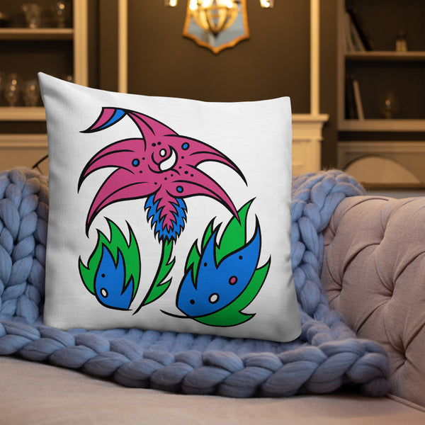 FLWR 7 pink/blue Premium Pillow