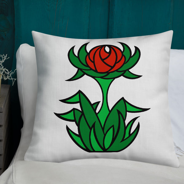 FLWR 21 red/green Premium Pillow