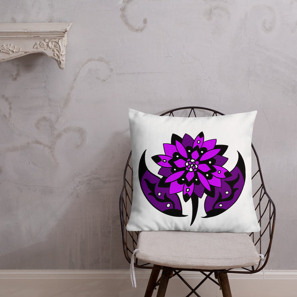FLWR 16 pink/purple Premium Pillow