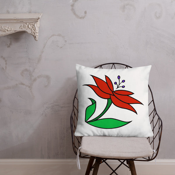 FLWR 1 red/green Premium Pillow