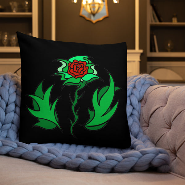 FLWR 10 red/green/black Premium Pillow