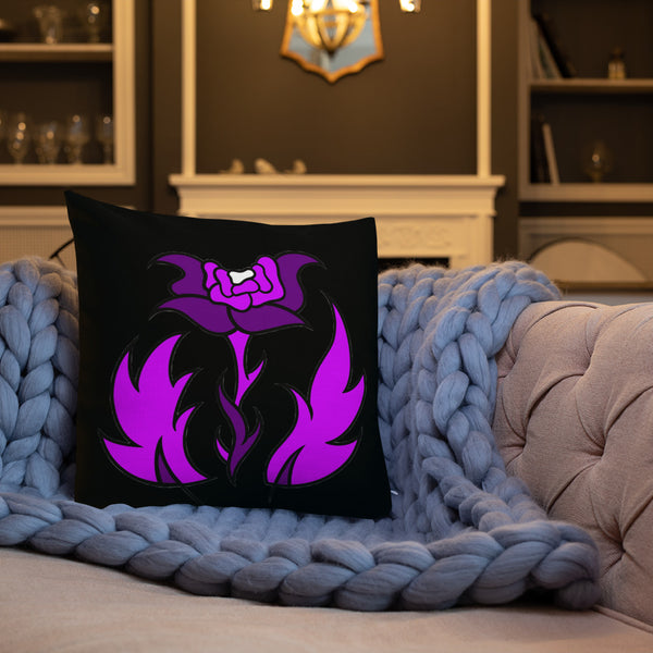 FLWR 5 pink/purple/black Premium Pillow
