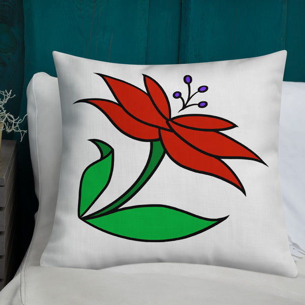 FLWR 1 red/green Premium Pillow